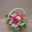京都府京都市東山区花幸の花　ホワイトバスケットアレンジメント